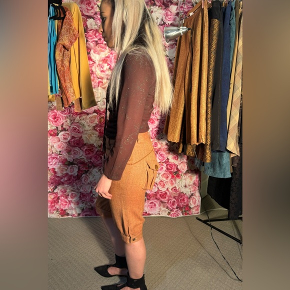 NEW Cute Marbled Button Tweed Shorts - Picture 2 of 5